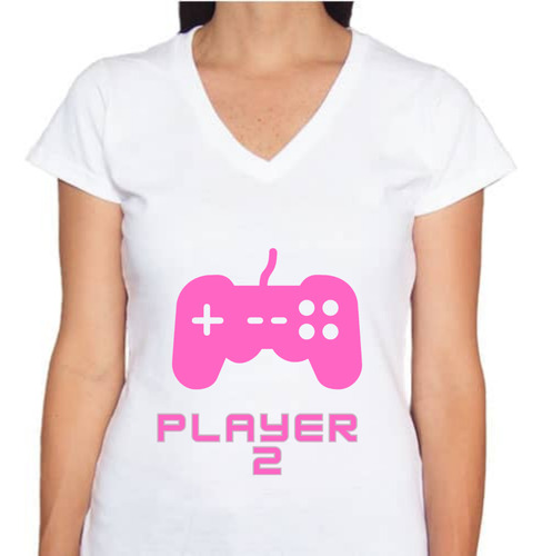 Playera Diseño Player2 Pareja Gamer Amor Y Amistad