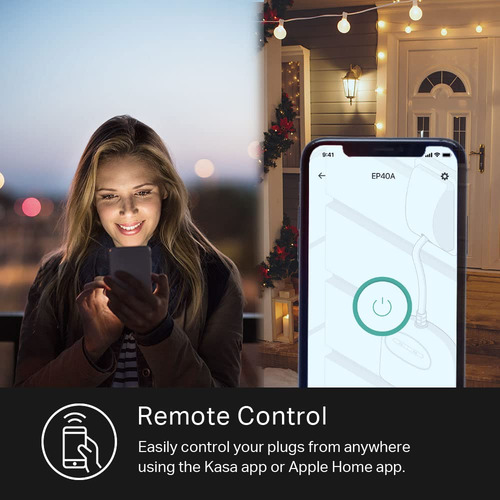Enchufe Inteligente Kasa Homekit 2 Enchufes Ip64 Exter