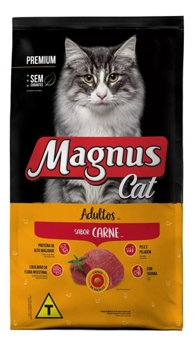Ração Magnus Premium Gatos Adultos Carne 10,1kg