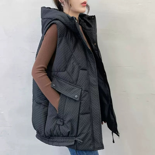 Chaleco Holgado De Algodón De Talla Grande Para Mujer