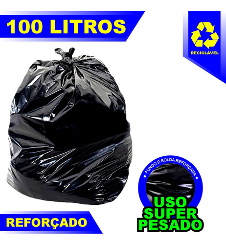 Saco Lixo Lonha Super Reforçada 20 Un Espessura 0,16 100 L