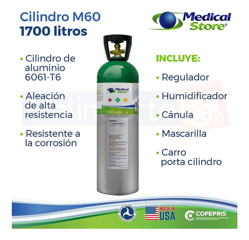 Tanque De Oxigeno Con Capacidad De 1700lt Sin Oxigeno