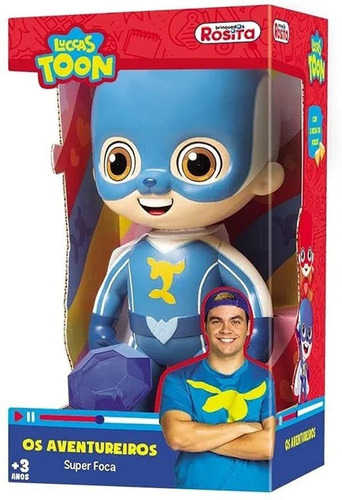 Boneco Lucas Neto Aventureiro Super Foca Com Pedra Do Poder