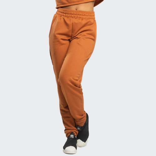 Calça Jogger Moletinho Feminina Com Bolso Casual Slim Treino