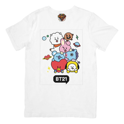 Playera Estampada Bts Bt21 Dtf Monique