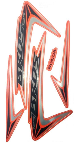 Kit Adesivo Jogo Faixa Moto Honda Bros 125 2013 Laranja