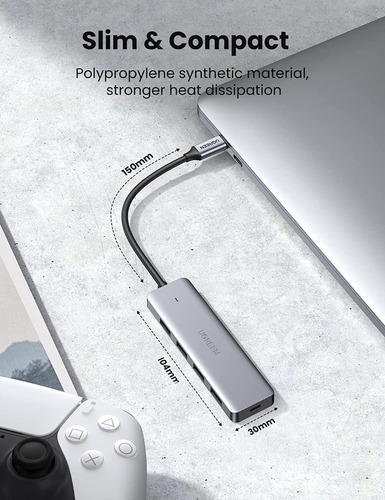 Imagen 8 de 10 de Adaptador Hub Tipo C Para Computadoras Macbook