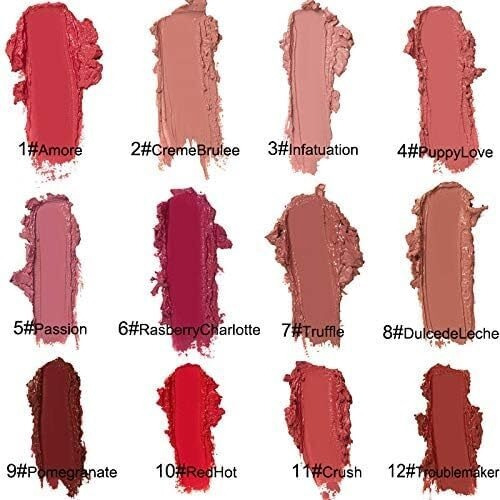 Brillo Labial En Crema De 12 Colores, Nuevo Lápiz Labial
