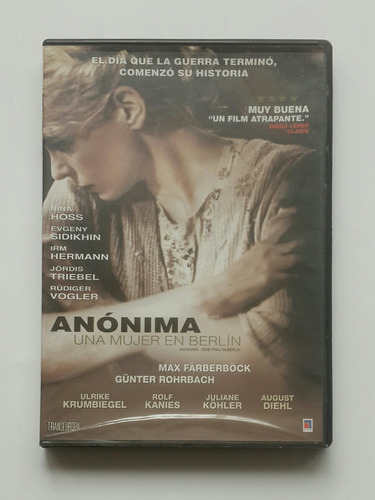 Anonima: Una Mujer En Berlin - Dvd Original - Los Germanes