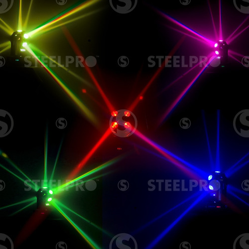 Imagen 3 de 4 de Cabeza Móvil Rgb 4 En 1 Full Color 12x15 Watts Dmx Steelpro
