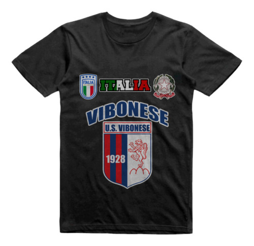 Remera Algodon Negra Us Vibonese Italia