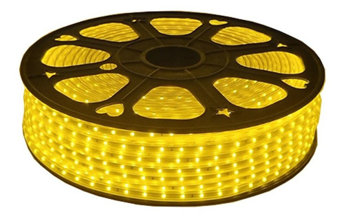 Mangueira Led Chata 100 Mts + 10 Fontes Luz Branco-quente