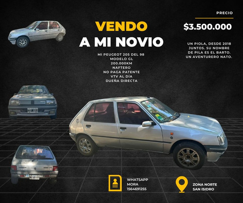 Peugeot 205 - Año 1998 - 5 Puertas - Modelo Gl