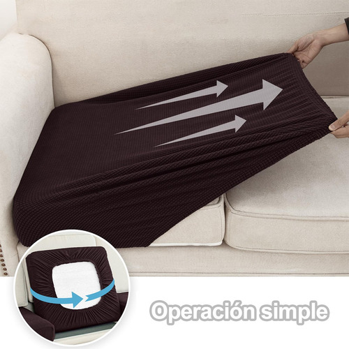 3 Pzs Fundas Elásticas Para Cojín Asiento De Sofá Sillón