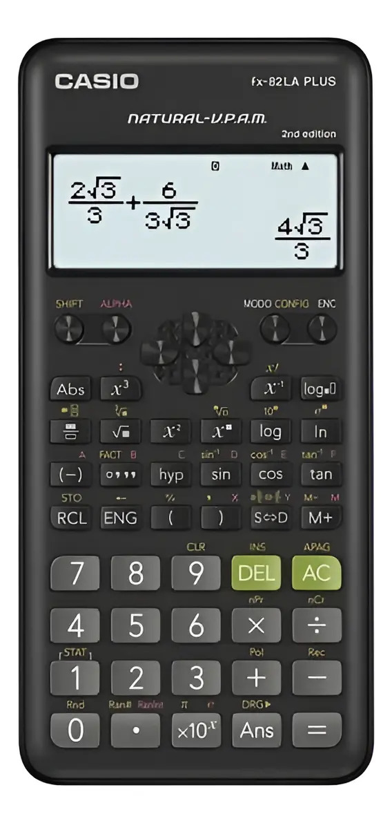 Calculadora Casio Fx-82la Plus Científica En Español Color Gris