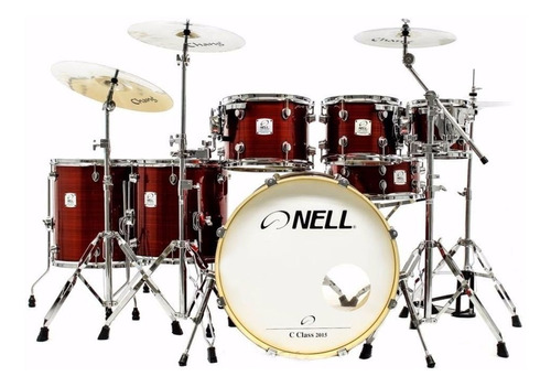 Bateria Acústica Nell Drums Tc7 3 Tons Completa Pratos Pro