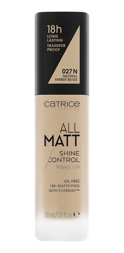 Base De Maquillaje All Matt Shine Control Neutral Amber Beig