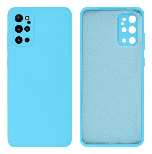 Capa Silicone Aveludada Para Samsung Galaxy S20 Plus Cam Cor Azul Piscina