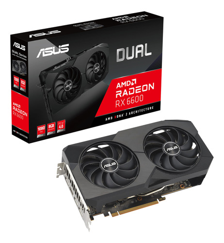 Placa De Video Asus Dual Amd Radeon Rx 6600 8gb Gddr6 