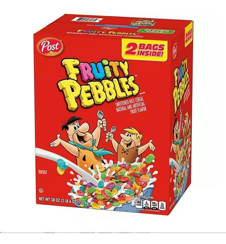 Fruity Pebbles Americanos Post 2 Bolsas 1.07kg En Total