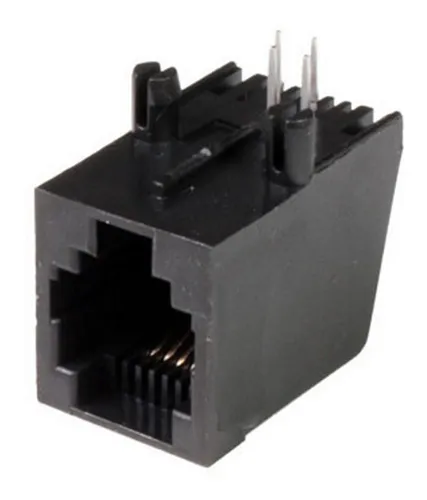 X5 Conector Rj11 6p4c Hembra Impreso Ang Recto Made In Usa
