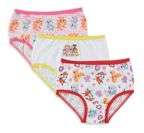 Paw Patrol Pantaletas, Pantys, Blumer Para Niñas 3 Pack