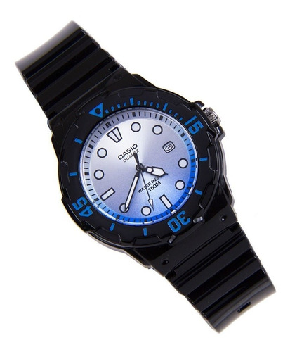 Reloj Casio Lrw-200h-2e Para Dama Negro/azul Tmaño Pequeño