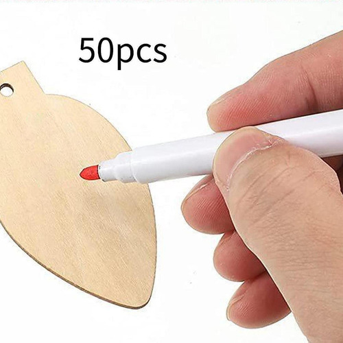 50 Piezas De Letreros De Madera Colgantes Sin Terminar,