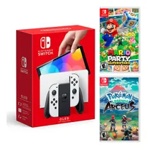 Comprar Consola Switch Oled Blanco+mario Superstar+pokémon Arceus