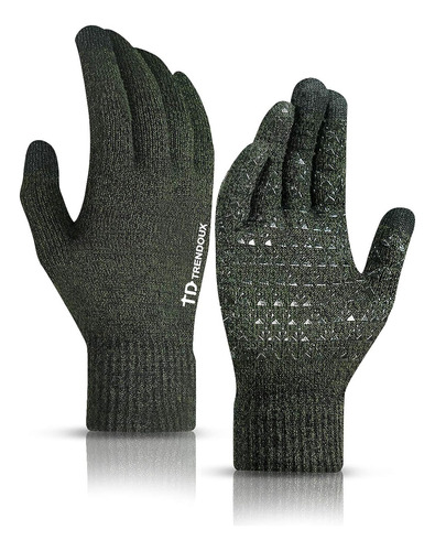 Guantes Trendoux P/ Hombre O Mujer, Talle M Verde Medianoche