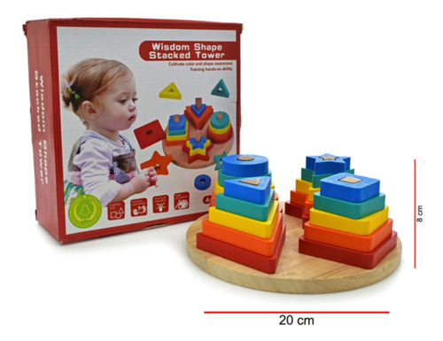 Juego Didactico Para Bebes Figuras Apilables