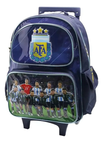 Mochila Carro Ruedas Selección Argentina Messi 16 Pulgadas