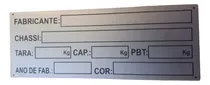 Comprar Kit 2 Plaquetas Alumínio Chassi Carretinha Reboque Trailers