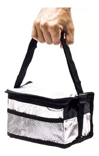 Bolsa Térmica Metalizada Cooler C/ Alça Pequena Camping 3,3l