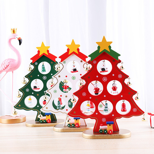 Árbol De Navidad De Madera, Decoración De Mesa, Escritorio,