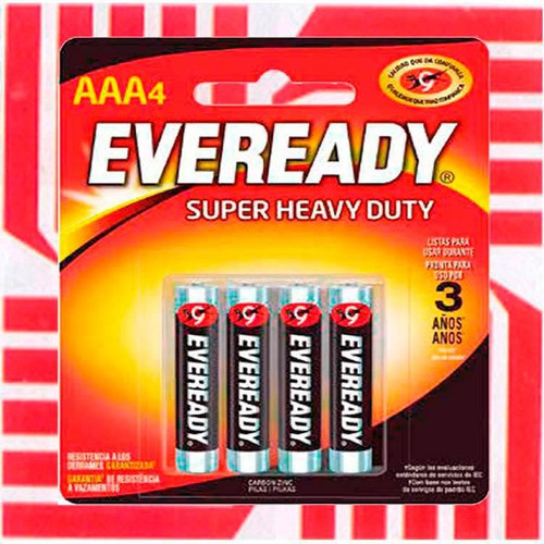 Pack X 12 Unid. Pilas  Chica 1215 4 Un Eveready Pila Pro