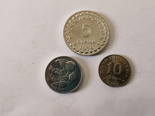 3 Monedas De Indonesia 5-10-25 Rupiah 1995(bb112