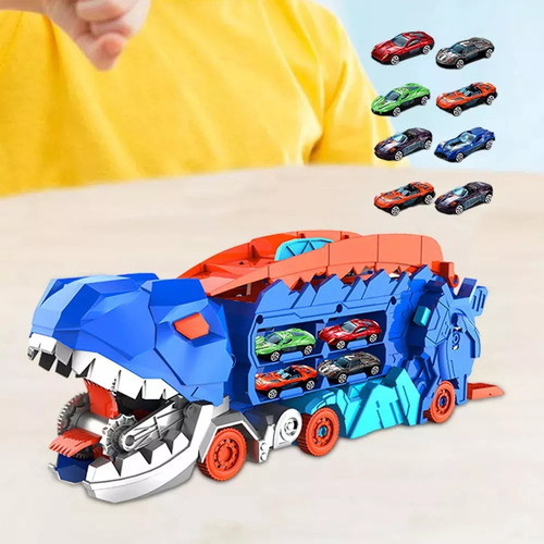 Para Camión De Dinosaurios Comiendo Coches De Juguete De