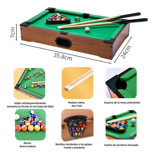 Juegos De Mesa Interactivos Simulados De Billar Mini