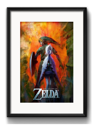 Quadro Zelda Rpg Game Nintendo Rs1 Decorativo Vidro Paspatur