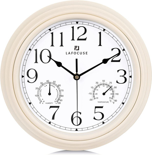 Reloj De Pared Vintage Con Termómetro E Higrómetro Co...