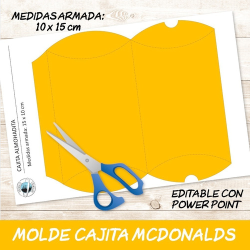 Kit Imprimible Molde Caja Almohada Editable Power Point