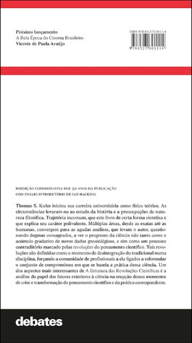 A Estrutura Das Revoluções Científicas - De Thomas S. Kuhn, Pela Editora Perspectiva (2017)