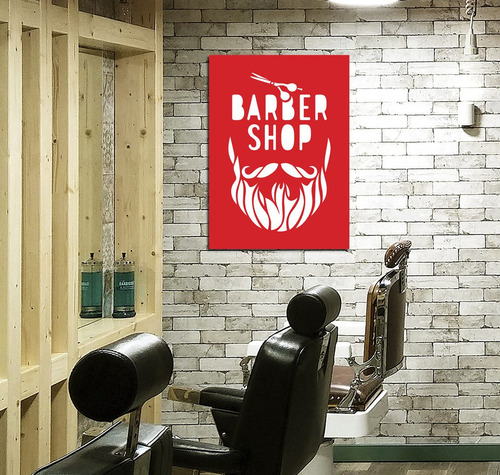 Cuadro 20x30cm Barber Shop Estilista Shaving Haircuts Barba