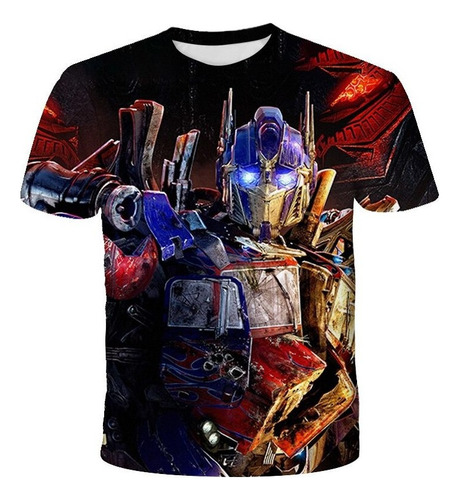 Playeras De Manga Corta Transformers Impresas En 3d