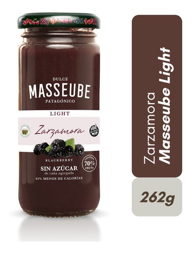 Mermelada Light Masseube Zarzamora Sin Azucar 262 G