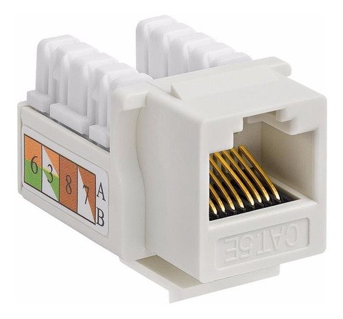 Jack Rj45 Cat 5e Blanco Keystone Xcase 10 Piezas