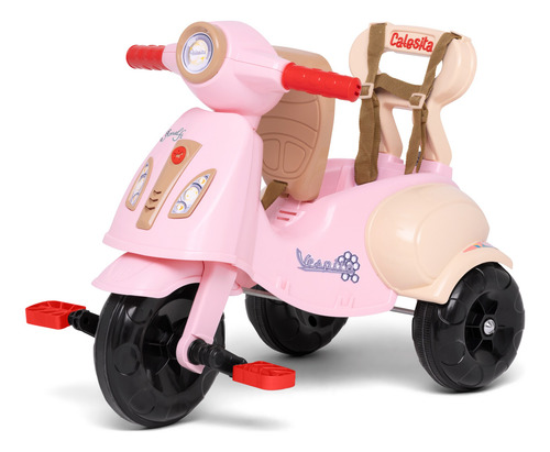 Triciclo Infantil De Passeio E Pedal Com Empurrador Vespita