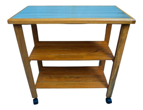 Mesa De Madera Formica Divisiones Con Ruedas 120x60 Cm.