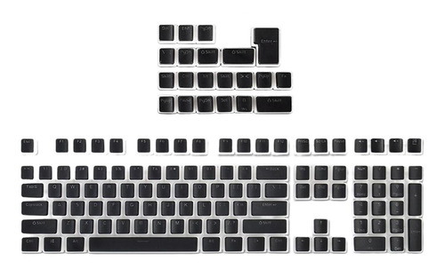 Pudding Keycaps 108 Key Negro 320 Mm X 160 Mm X 30 Mm Negro